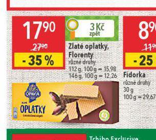 Globus Zlaté oplatky, florenta nabídka