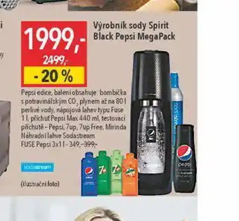 Globus Výrobník sody spirit black pepsi megapack nabídka