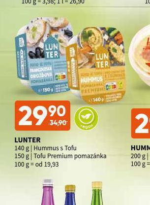 Terno Lunter hummus nabídka