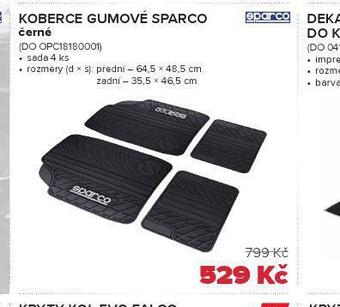 Auto Kelly Koberce gumové sparco nabídka