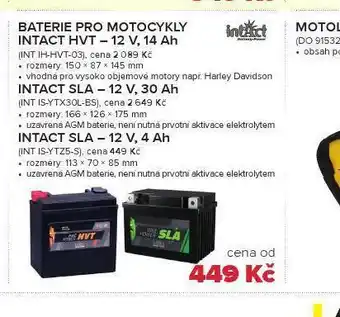 Auto Kelly Baterie pro motocykly 30 ah nabídka