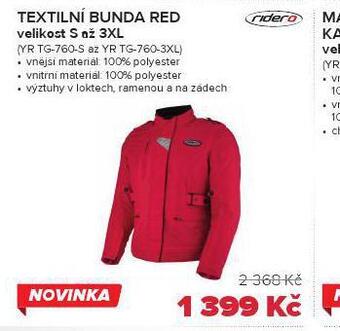 Auto Kelly Textilní bunda red nabídka