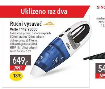 Globus Ruční vysavač eta nabídka