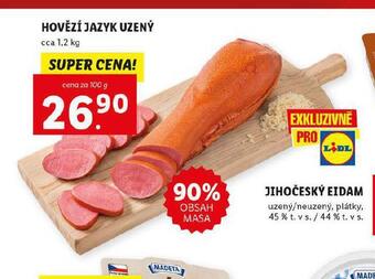 Lidl Hovězí jazyk uzený nabídka