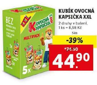 Lidl Kubík ovocná kapsička nabídka