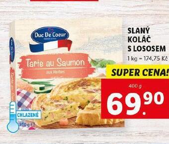 Lidl Slaný koláč s lososem nabídka