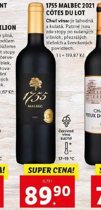 Lidl 1755 malbec nabídka