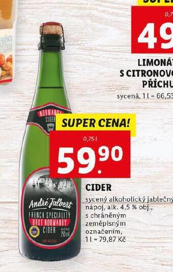 Lidl Cider nabídka