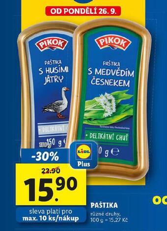 Lidl Paštika nabídka