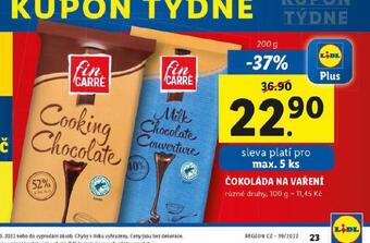 Lidl Čokoláda na vaření nabídka