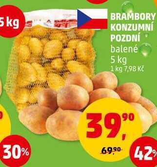Penny Market Brambory konzumní pozdní, 5 kg nabídka