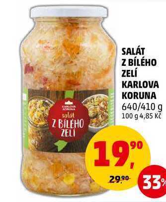Penny Market Salát z bílého zelí karlova koruna, 640 g nabídka