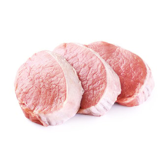 Vepřová pečeně bez kosti - plátky na řízky, 4 ks