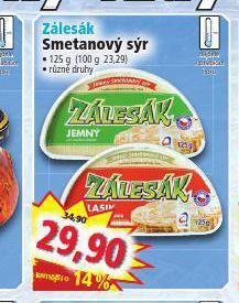 Norma Zálesák smetanový sýr nabídka