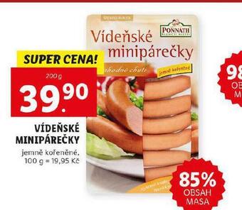 Lidl Vídeňské minipárečky nabídka