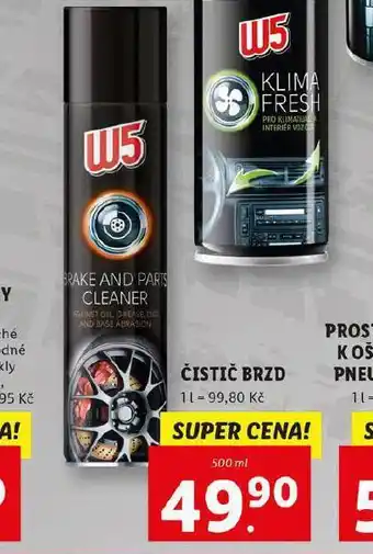 Lidl W5 čistič brzd nabídka