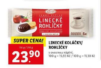 Lidl Linecké koláčky / rohlíčky nabídka