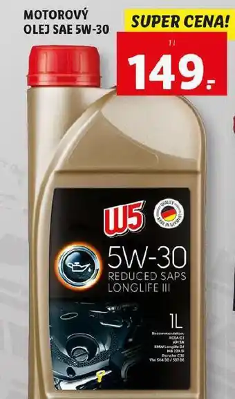Lidl W5 motorový olej nabídka