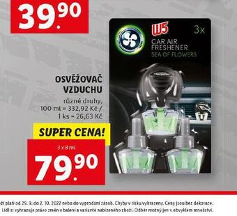 Lidl W5 osvěžovač vzduchu nabídka