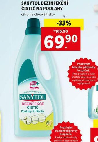 Lidl Sanytol dezinfekční čistič na podlahy nabídka