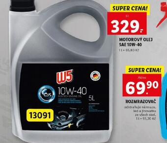 Lidl W5 motorový olej sae 10w-40 nabídka
