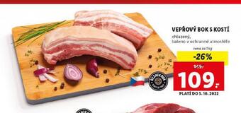 Lidl Vepřový bok s kostí nabídka