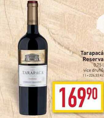 Billa Tarapacá reserva 0,75l nabídka