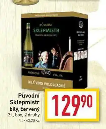 Billa Původní sklepmistr červený 3 l, box nabídka