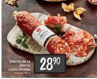 Billa Chorizo de la sierra z pultu lahůdek cena za 100 g nabídka