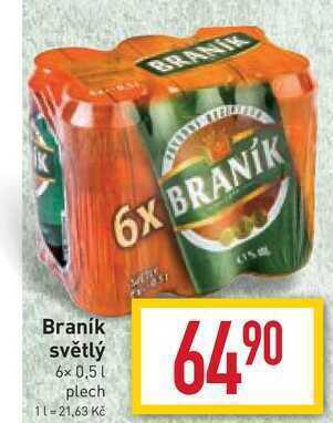 Billa Braník světlý 6x 0,5l plech nabídka