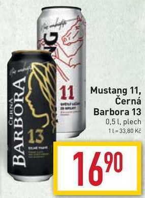 Billa Mustang 11 0,5 l, plech nabídka