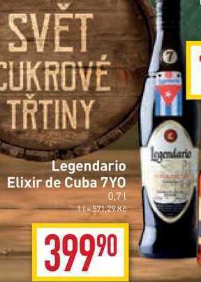 Billa Legendario elixir de cuba 7y0 0.7l nabídka