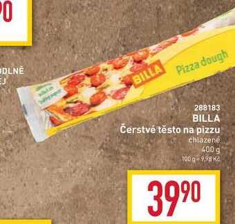Billa Billa čerstvé těsto na pizzu chlazené 400 g nabídka