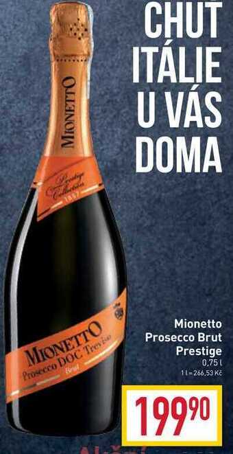 Billa Mionetto prosecco brut prestige 0,75l nabídka