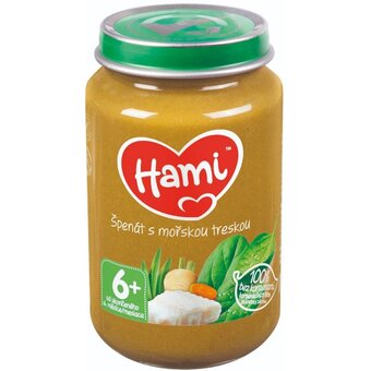 Hami příkrm špenát s mořskou treskou