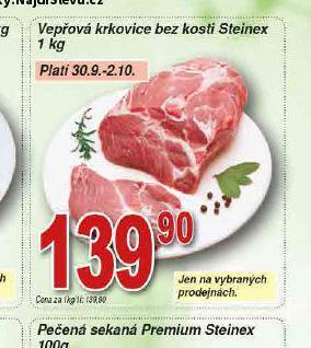 Lidl Vepřová krkovice bez kosti nabídka