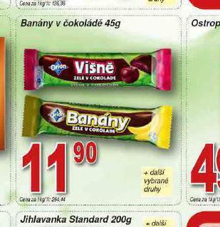 Lidl Banány v čokoládě nabídka