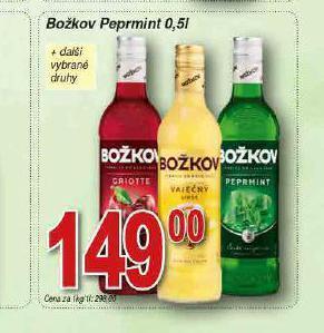 Lidl Božkov vaječný likér / peprmint / griotte nabídka