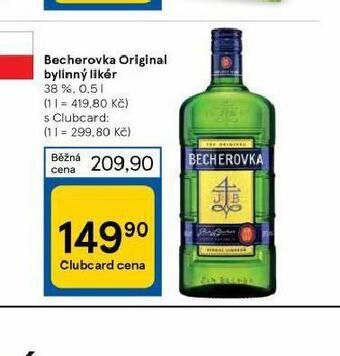 Tesco Becherovka original nabídka