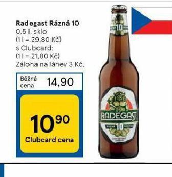 Tesco Pivo radegast rázná 10 nabídka