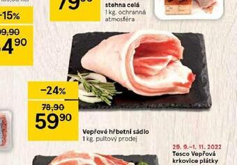 Tesco Vepřové hřbetní sádlo nabídka