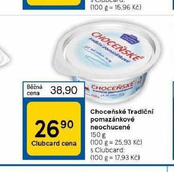 Tesco Choceňské tradiční pomazánkové nabídka