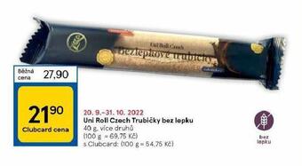 Tesco Uni roll czech, trubičky bez lepku nabídka