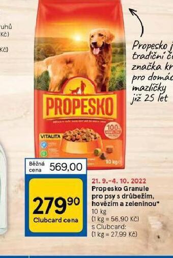 Tesco Propesko granule pro psy nabídka