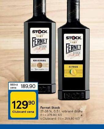 Tesco Fernet stock nabídka
