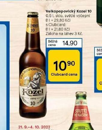 Tesco Pivo velkopopovický kozel 10 nabídka