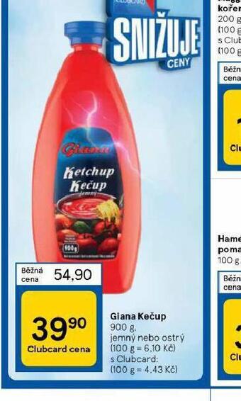 Tesco Giana kečup nabídka