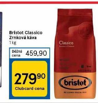 Tesco Bristot classico zrnková káva nabídka