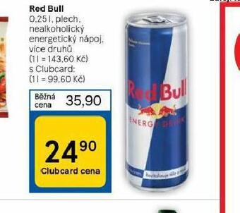 Tesco Red bull nabídka