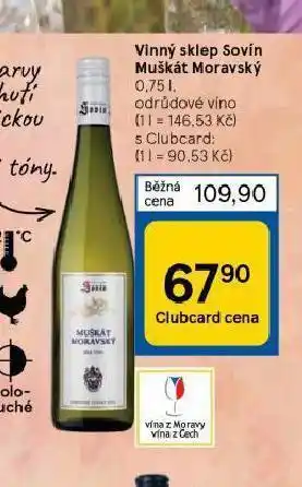 Tesco Vinný sklep sovín muškát moravský nabídka
